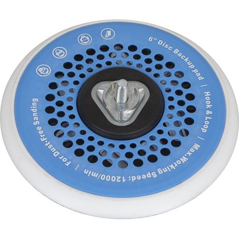Sealey AK289 Universal Dust-Free Stick-On DA Backing Pad 150mm x 5/16""UNF & M8