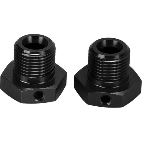 1 paire d'adaptateurs hexagonaux en alliage d'aluminium 17mm pour roue d'ARRMA 1/8 RC, avec goupille, pièce de rechange noire (1/5)