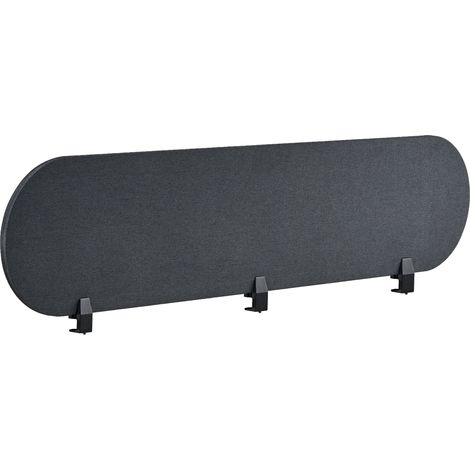 Pannello Divisorio Fonoassorbente per scrivania in PET grigio scuro 140 x 40 cm Sparky (1/5)