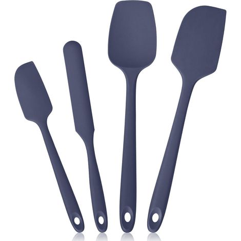 Silikon Teigschaber 4er Set, 315°C Hitzebeständig, Indigo