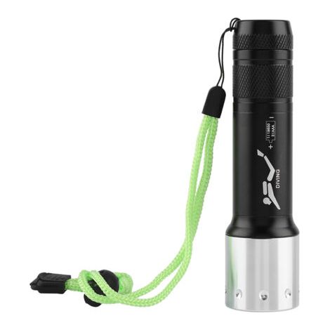 Eosnow Alliage d'aluminium Portable LED étanche plongée lampe torche extérieur 3 Modes réglable