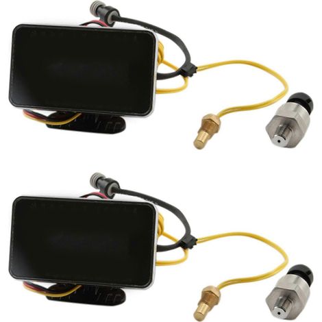 x 3-in-1 LCD-Digitalanzeigen für Autos: Voltmeter, Öldruck, Wassertemperatur, 12–24 V Universal (1/5)