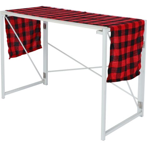 Chemin de table à carreaux rouges et noirs (39 x 175 cm) - Décoration de table pour Noël, fêtes et Nouvel An (1/5)
