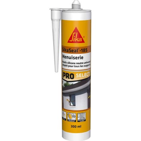 Sika – Mastic silicone neutre 300ml – Transparent – Pour joints de menuiserie en bois, aluminium et PVC – Résistance aux intempéries - Sikaseal-185