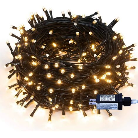 Guirlande lumineuse 400 LED Blanc chaud illumination intérieur extérieur guirlande de Noël éclairage décoration (1/5)