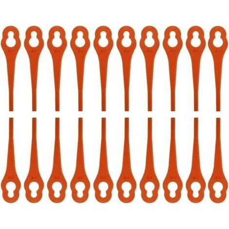 Pair Lot de 100 lames de rechange pour coupe-bordures Fuxtec FX-E1RT20, lames en plastique pour coupe-bordures sans fil Fuxtec (1/5)