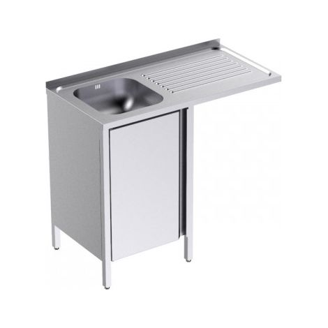 Plonge avec Bâti 1 Porte et Espace pour Lave-Verres 1000x500 mm - Distform