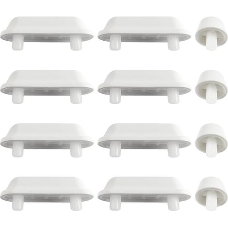 Jeu De 12 Tampons Pour Lunette Toilettes Wc, Abattant Wc Bois - Plastique - Amortisseurs - Pièces De Rechange - Accessoires(Blanc) (1/5)