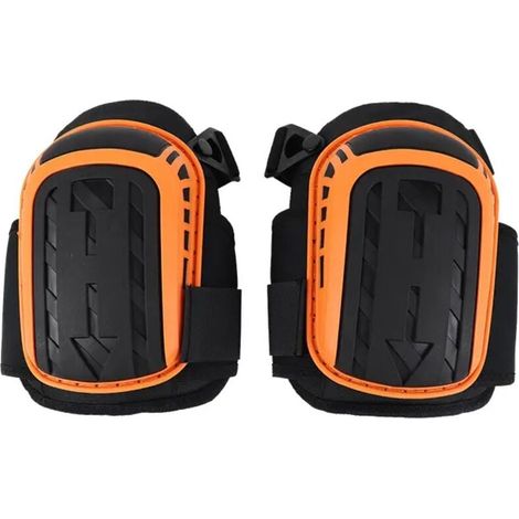 Bottes de travail professionnelles montantes - Bottes hautes en mousse et gel résistant avec double sangle robuste - Protection confortable des genoux pour une utilisation intérieure et extérieure (Or (1/4)