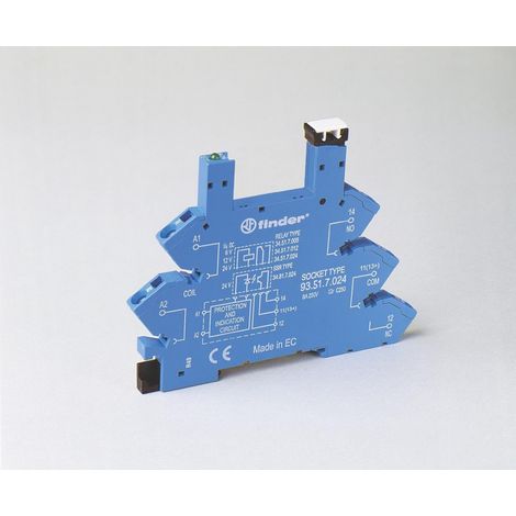 Support 6A 250V 220-240V AC DC série 34 à ressort supp courant résiduel FINDER 93513240