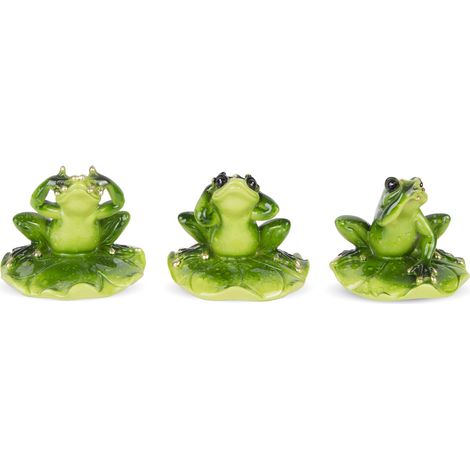 Froschfigur, Tierfiguren, grün, 6,5 x 7,5 x 7 cm (1/5)