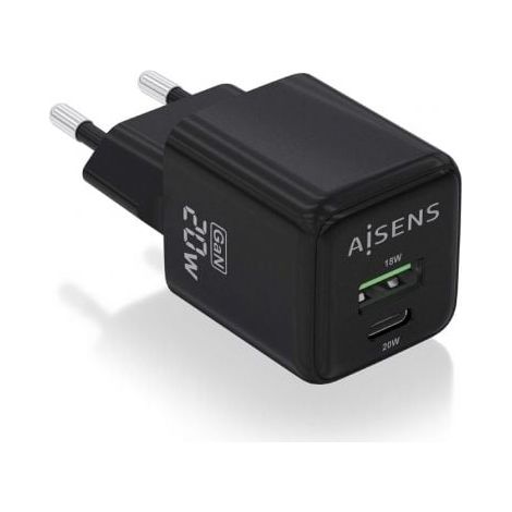 Cargador de Pared Aisens ASCH-20W2P011-BK 20 W Negro (1 unidad)