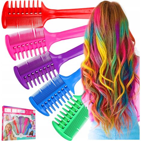 [PACZA] Tizas de colores para el cabello, juego de 5 unidades Z3149 (1/5)