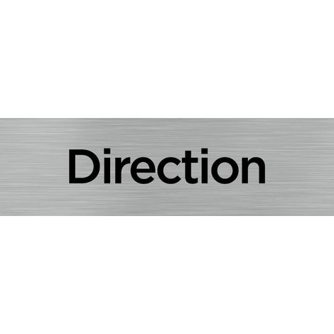 Pictogramme DIRECTION (Q0087).- Adhésif aspect aluminium brossé - (1/5)