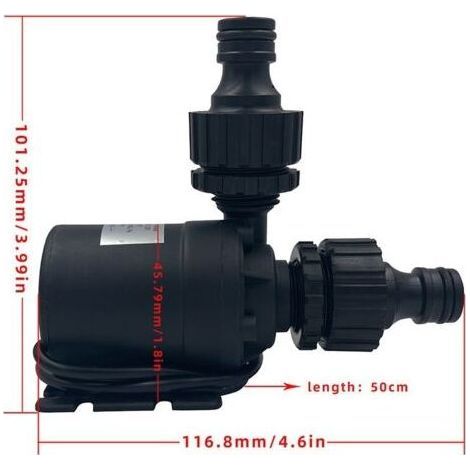 Pompe a Eau 12v, Mini Pompe à Eau Submersible Moteur Sans Balais 800l/h 5m, Pompes à Eau pour la Circulation de l'eau de la Piscine de Fontaine Solaire d'aquarium d'étang de Bassin (1/4)
