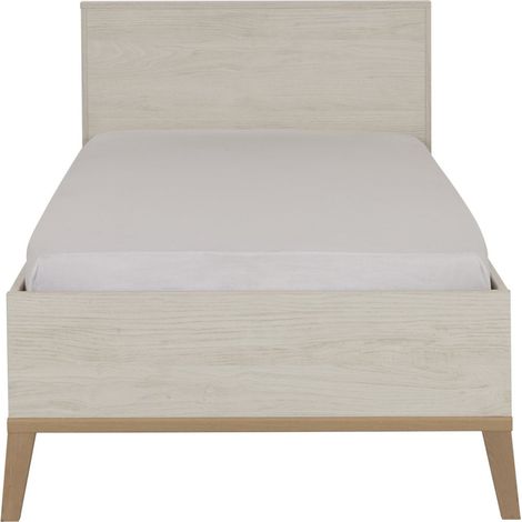 M&S – Lit simple 120x190 cm châtaignier – Structure en hêtre massif – Épaisseur 25mm pour solidité – Design moderne et élégant (1/5)