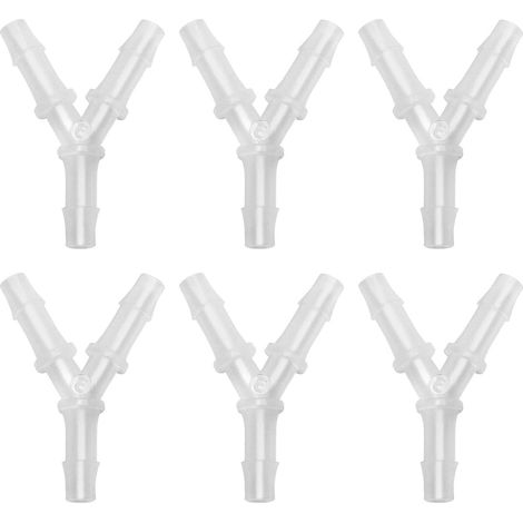 Connecteurs du Tuyau d'air Type Y, Connecteurs pour Tuyau d'aquarium, 7mm, 6 Pcs (1/5)
