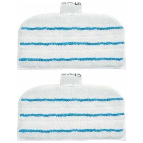 2 Patins En Microfibre FSMP20-XJ Rectangulaires Pour Balai Vapeur - Technologie EasyGlide (1/4)