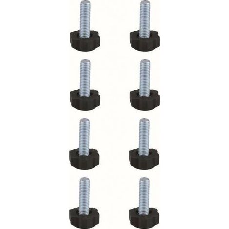 – Lot de 8 vérins réglables M8 x 30mm avec molette en plastique – Ajustables pour meubles – Pieds de table et chaises – Bricolage professionnel (1/2)