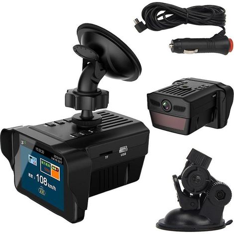 2-in-1 Auto-Recorder und Radarwarner 1080P Dashcam Autokamera DVR Auto-Armaturenbrettkamera 140