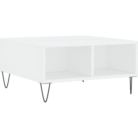 Maison Exclusive - Couchtisch Weiß 60x60x30 cm Holzwerkstoff