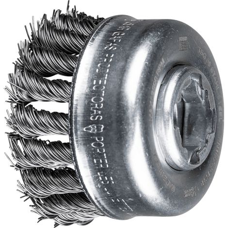PFERD TOOLS Topfbürste gezopft TBG Ø 65 mm Bohrung 22,2 mm/X-LOCK Stahl-Draht-Ø 0,50mm Winkelschleifer (1/5)