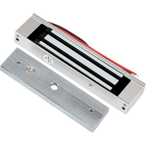 Verrou magnétique électronique, serrure électromagnétique à porte unique CC 12 V, serrure magnétique de sécurité pour systèmes de contrôle d'accès, force de maintien de 60 kg (180 kg (1/5)