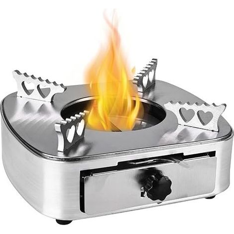 Alcohol Stove for Indoor Camping: Alcohol Burner for Camping - Dry Fuel Stove - Mini Flame - Stainless Steel - for Indoor - for Camping - for Outdoor (1/5)