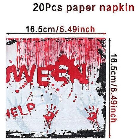 Ensemble de vaisselle pour fête d'Halloween 2024 : assiettes, gobelets et serviettes en papier. Décorations pour une fête d'Halloween réussie à la maison. Serviettes en papier. (1/5)