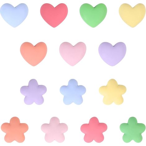 14 Aimants Frigo 3D Fleur Cœur Mignon, Magnet Frigo Décoratif, Mini Aimant Décoratif Coloré pour Tableau Magnétique Réfrigérateur Bureau Cuisine Maison (1/5)