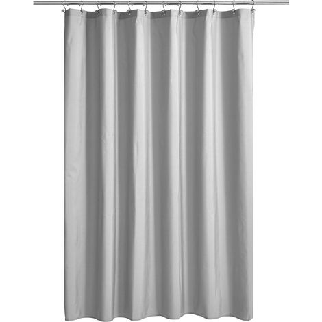 Grey shower curtain, high-quality PEVA, lightweight shower curtain, grey (100 cm x 180 cm) (1/5)