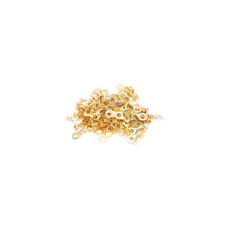 Lot de 100 cosses à sertir en laiton nu pressé à froid, M5 5,2 mm