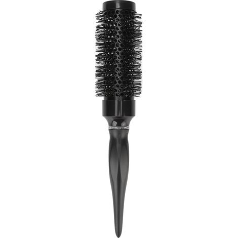 Brosse à cheveux ronde anti-statique avec ions négatifs, massage du cuir chevelu, lissage des cheveux, rouleaux en nylon, pour salon ou maison, noir, 26x3.7x3.7cm (1/5)
