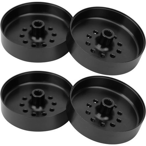 Satz mit 4 Ersatz-Radnaben aus Aluminiumlegierung für WPL D12 RC-Truck (schwarz) (1/5)