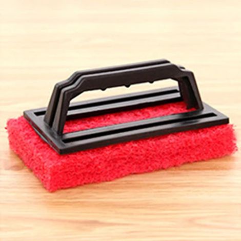 Lot de 2 outils de nettoyage de piscine rouges : brosse éponge manuelle, planche à main, brosse haute densité, accessoires absorbants pour piscines. (1/5)