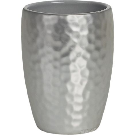 Gobelet Céramique DARWIN HAMMERED Argenté Spirella (1/2)