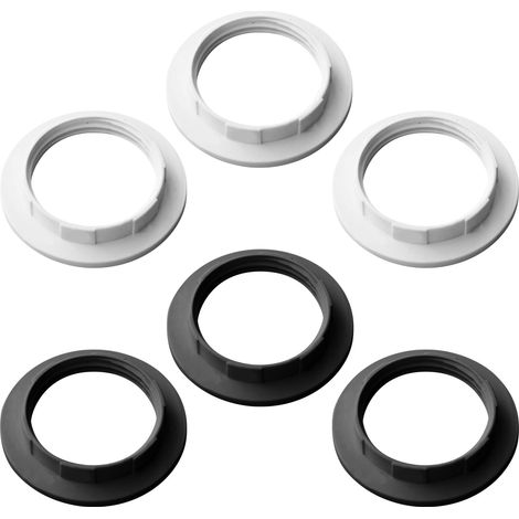 6 bagues réductrices pour abat jour de lampe culot E27 bague extérieure de fixation en plastique bague de fixation en plastique 58 x 11 6 pièces (1/4)