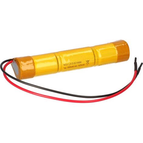 Akkupack Notlicht Notbeleuchtung 3,6V 1500mAh - L1x3 Hochtemperatur (1/5)