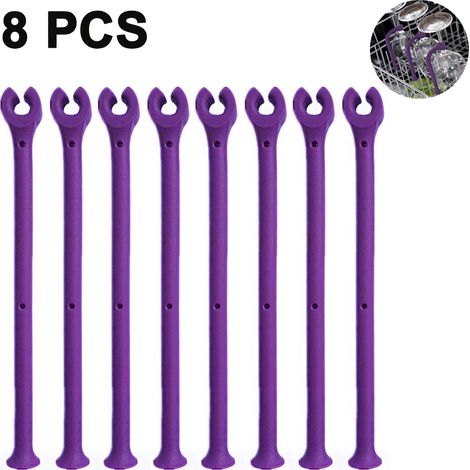 Support Verre à Vin - Tige Réglable en Silicone pour Lave-vaisselle - Compatible Tous Modèles - 8 Pièces (1/5)