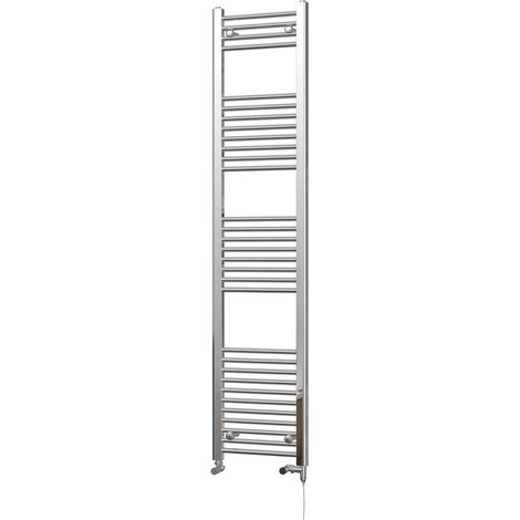 Zennor - Chrome Dual Fuel Towel Rail H1800mm x W400mm Standard - Straight (1/3)