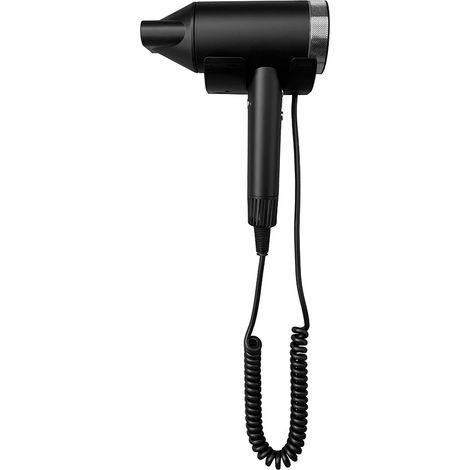 Asciugacapelli Nero con motore brushless con base murale e tasto a rilascio (1/5)