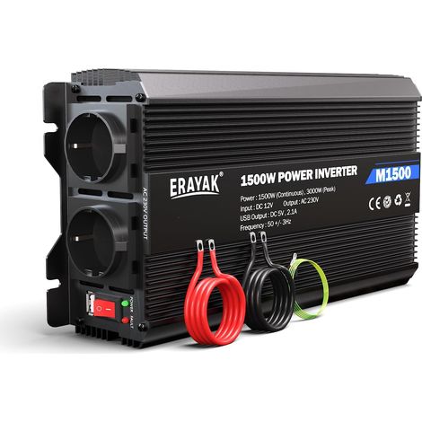 Convertisseur 12V 220V/230V 1500W/3000W Onduleur à Transformateur avec Télécommande (1/5)