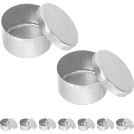 9pcs Boîtes Rondes Aluminium Couvercle, Pots de Pesée de Sol Multifonctionnels Faciles à Utiliser pour Expériences en Laboratoire (1/5)