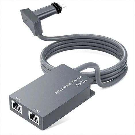 Adaptateur Ethernet 2 ports pour antenne parabolique et Internet par satellite V2 pour réseau externe filaire A38R (1/5)