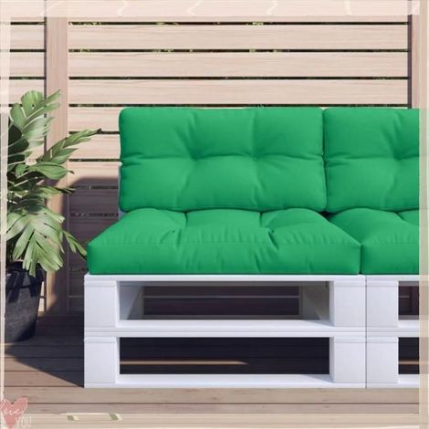 360694 Coussins de palette lot de 2 vert tissu (1/5)