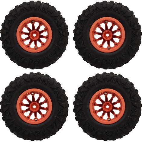 2,2-Zoll-RC-Crawler-Reifen mit dreieckiger Nylon-Nabe für Axial SCX10 90046, Traxxas und Redcat GEN8, Orange (1/5)