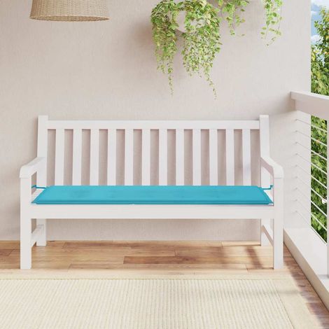 Cojín para banco de jardín tela Oxford turquesa 150x50x4 cm (1/5)