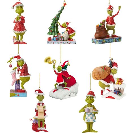 Pendentif Grinch - Décoration De Noël En Résine Verte - Pour Sapin Ou Porte - Idéal Pour Maison Bureau Hôtel Restaurant - Lot De 1