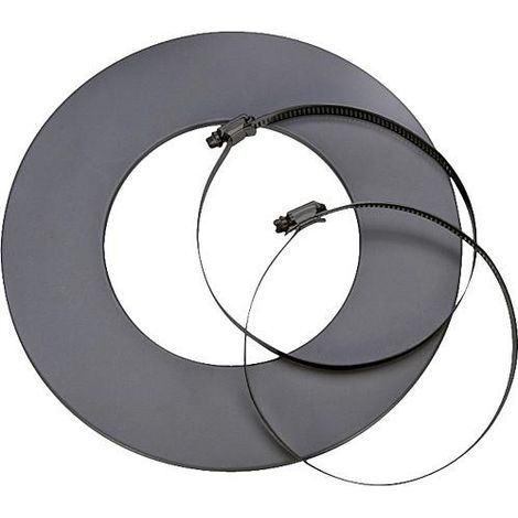 Rosace avec collier de serrage gris