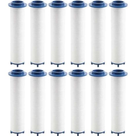Lot de 12 filtres pour pommeau de douche à turbine haute pression – Compatibles avec les pommeaux de douche à main à hélice (1/5)